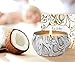 LA JOLIE MUSE Soy Candles Vanilla Coconut Scented 2 Pack, 100% Natural Vegan Wax Travel Tins, Gift Candles