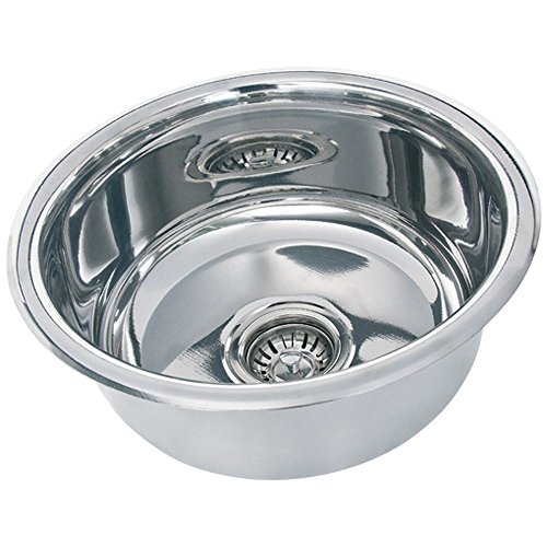 Cuba Redonda 30 (30x15) Aço Inox 430 C/ Válvula E Sifão Grat