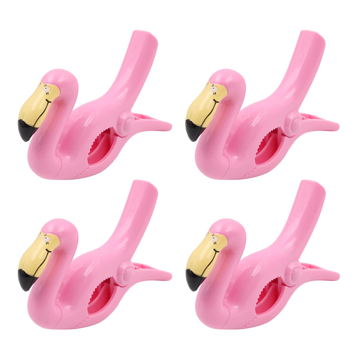 WANGCL 4PCS Beach Towel Clips For Sun Loungers Novelty Towel Pegs For Holiday Chair Pool Beach-Flamingo Style