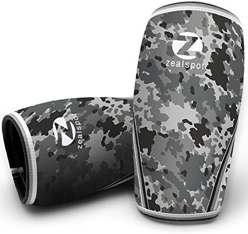 Z ZEALSPOT Knee Sleeves(1 Pair) Compression & Support for Weightlifting, WOD, Squats, Gym, Powerlifting & Crossfit-7mm Neoprene Knee Brace-Both Women & Men,Camo or Black