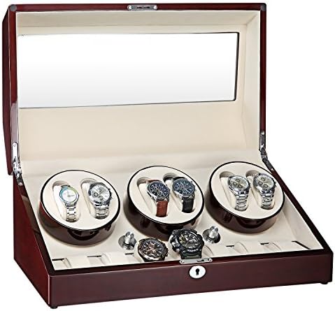 AUBLAN Wooden Automatic Watch Winder 6+7 Storage Boxes for 13 Watches