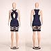 Women Sexy Halter Neck Cross Front Hollow Out Bodycon Party Bandage Dress Clubwear