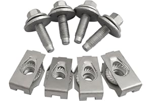 Lskioer 4034A Front Skid Plate Filter Nuts & Bolts Fits for Ford Expedition 2018-2024, for Lincoln Navigator 2018-2024, for Ford F-150 2015-2020, Set of 4