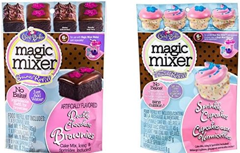 Cool Baker Magic Mixer Brownies and Sprinkle Cupcakes Refill Kit Bundle