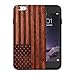 JuBeCo® iPhone 6/6S Plus 5.5inch Wooden Case, Genuine Bamboo Wood Case for iPhone 6/6S Plus(5.5inch) - Handmade Wood & Slim Durable Polycarbonate Bumper (us Flag Rosewood)