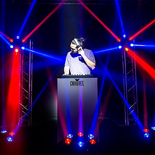 CHAUVET DJ Helicopter Q6 Multi-Effect Light w/SMD Strobe and Red/Green Laser on Rotation Base | Laser & Strobe Effects