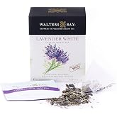 Walters Bay Lavender White Tea, Premium, 15 Count, Ceylon Tea, 100% Hand Plucked, White Tea, Low Caffeine, All Natural, Pyramid Bag, Sri Lankan Tea