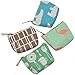 iSuperb Pack of 4 Canvas Coin Purse Change Cash Bag Zipper Small Purse Wallets (Cute Animal)