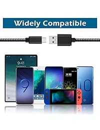 Cable tipo C de 10 pies, HI-CABLE, 2 unidades USB C a A macho, cable de carga larga y rápida para Samsung Galaxy S8+ Plus, LG G6 G5, Google Pixel XL, Nexus 6P 5X, Moto Z, Nintendo Switch