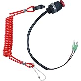 Marine Kill Switch Safety Stop Switch Lanyard Replacement | Replacement for Marine Tohatsu Outboard Engine Motor Urgent Stop Switch - Boat Kill Switch