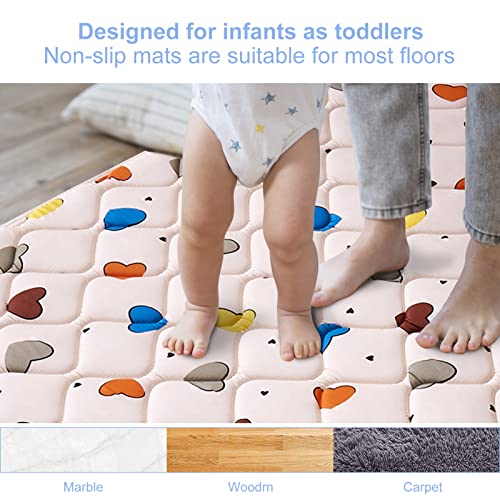 Premium Foam Baby Play Mat 79" X 55", Extra Large Activity Playmats for