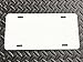WHITE - Aluminum License Plate Blank 12x6 .040 Gauge (1mm) - Laser Cut and MADE IN USA
