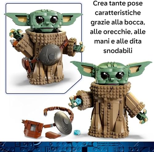 Star Wars 75446 Grogu (Apprendista Mandaloriano) Giocattolo - Kit di Modellismo con Armatura Beskar - Decorazione per Camera Da Letto - Regalo per Bambini, Bambine e Fan del Film da 10 Anni in su