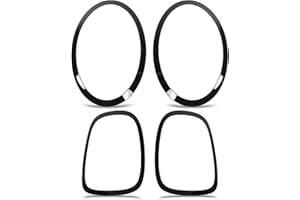 Klanata Glossy Black Headlight Bezels Cover Trims for Mini F55 F56 F57 One Cooper S JCW 2014+