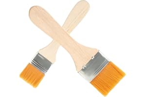 GLEAVI 2pcs Nylon Basting Brush for Cooking and BBQ Oil Pastry Brush Set Heat Resistant for Outdoor