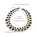AWAYTR Ladies Choker Necklace Gold Tone Fashion Statement Big Multi Color Crystals Black