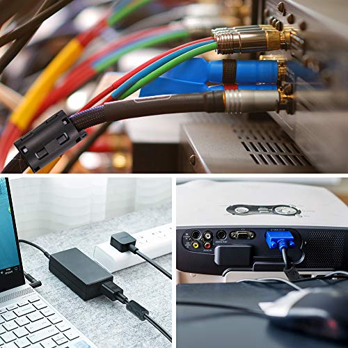 Dreamtop 10Pcs Clipon Noise Filter Ferrite Ring Core RFI EMI Ferrite