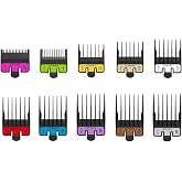 Supreme Trimmer Universal Guide Combs for Clippers | Premium Color Coded Hair Clipper Guards, 10 Cutting Lengths | CMG180