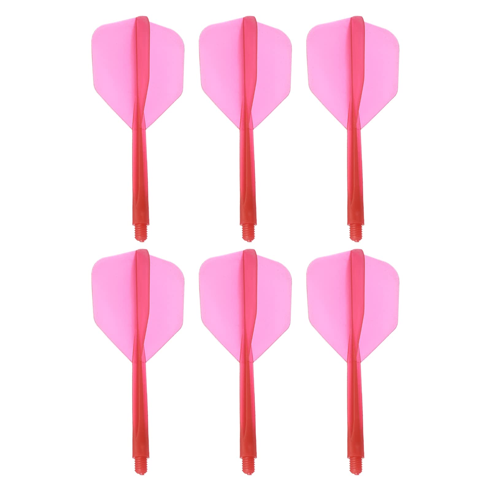 PATIKIL Integrated Dart Shaft & Flights, 6 Pack Durable Plastic Dart Flight Set, Red