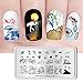 BORN PRETTY Rectangle Stamping Plate Love Valentine's Day Pattern Nail Art Plate 5 Pieces