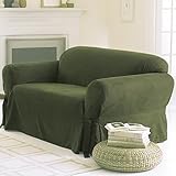 Soft Micro Suede Solid SAGE GREEN Couch/sofa Cover Slipcover