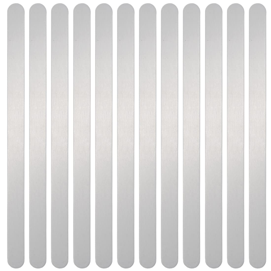 Photo 1 of ABBECIAO 25 Pack Aluminum Bracelet Blanks for Metal Stamping and Engraving (14 Ga.) - 3/8" x 6"