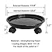 JzNova 2 Pack of Plant Pallet Caddy, Planter Pot Rolling Mover, Plant Stand Dolly Casters with Wheels, Indoor Outdoor Plant Tray Dolly, Black