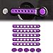 Side Door handle insert Grab Handle & Push Button Knobs Cover Trim For Jeep Wrangler JK JKU 2007-2018(Purple)