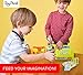 26 Piece Cash Register Toy For Kids and Supermarket Play Set - With Lights and Sounds, Money, Credit Card, Food and and Groceries – Happy Little Shopping Game by ToyThrill