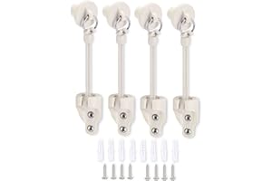 CACELY Bungee Kit and End Cap,Compatible with Coolaroo Outdoor Roller Sun Shade Replacement Parts,Shade Tie Downs(2set,Begie)