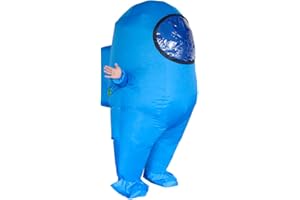 MXoSUM Impostor Inflatable Costume for Adult Funny Halloween Spacesuit Costume Astronaut Figures for Adult Game Fans