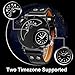 Mens Wrist Watch,Fashion Quartz Analog Dual Time Watch,Cool Unique Leather Band Big Face Watches for Men
