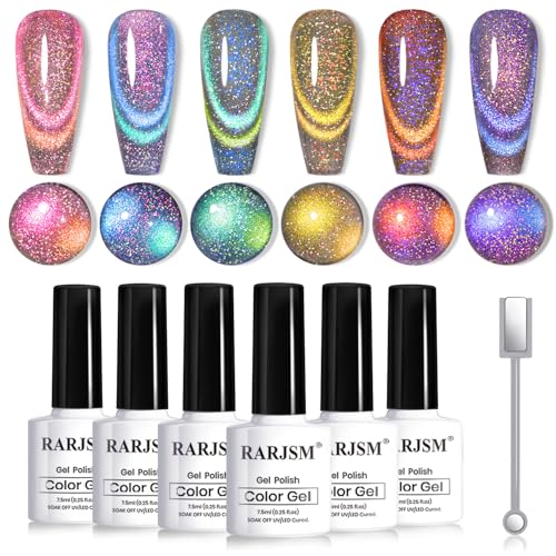RARJSM 9D Chameleon Glass Cat Eye Gel