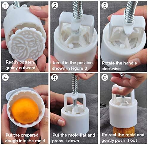 powerking Cookie Stamps, Cookie Presses, Moon Cake Mold, DIY Decoration Hand Press Cutter for Party Home Hotel (4 Sets - Image 5