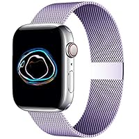 Compatible with Apple Watch Band 44mm 40mm 38mm 42mm Series 5 4 3 2 1 Women, Magnetic Stainless Steel Metal Strap Compatible for iwatch Band