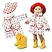 OCT17 Doll Clothes for American Girl 18” inch Dolls Wardrobe Makeover Outift Dressy Raincoat Casual Dress Boots Bundle