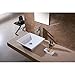 Luxier CS-006 Flat Square 16-1/2 in. Bathroom Ceramic Vessel Sink Art Basin in White