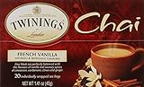 Twinings of London French Vanilla Chai Tea Bags, 20 Count