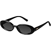 mosanana Retro Tiny Oval Sunglasses for Women with Small Face Narrow Style MS52360