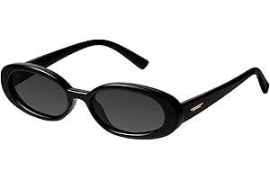 mosanana Retro Tiny Oval Sunglasses for Women with Small Face Narrow Style MS52360
