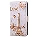 iPhone 6S Case,iPhone 6 Case,Hundromi iphone 6/6S Luxury 3D Bling Crystal Rhinestone Wallet Leather Purse Flip Card Pouch Stand Cover Case for iPhone 6/6S(4.7-inch)(Eiffel tower)