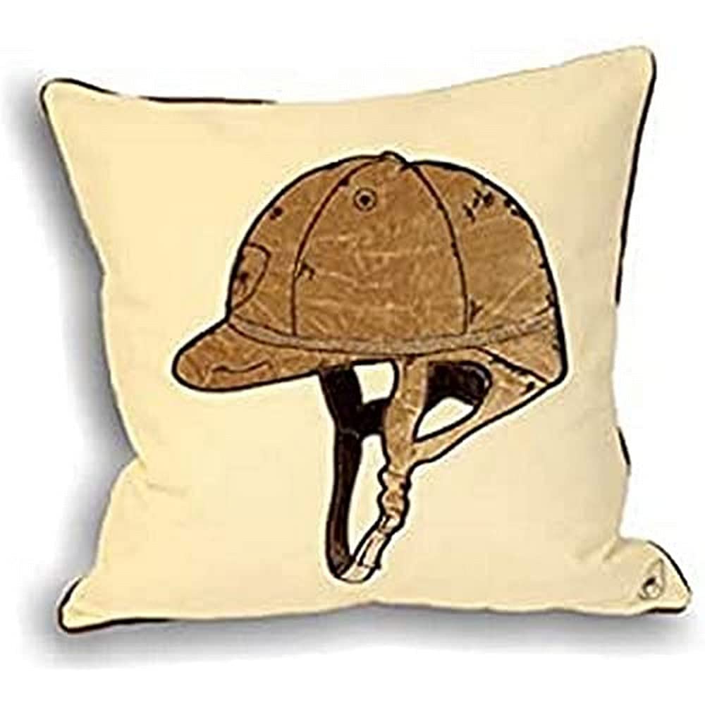 Riva Paoletti "Polo Helmet" Cushion Covers, Cream, 45 x 45 cm — image 1