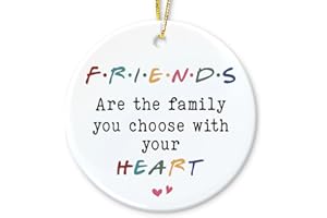 Kilyhome Friend Gift - Christmas Decorations Ornaments, Ceramic Friendship Ornament, Sentimental Best Friend Birthday Gifts for Women, Unique Fun Gift for Female Friends
