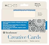 Strathmore Greeting Cards White/Blue Pkg 20