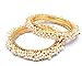 SANARA Indian Traditional Style Gold Plated Pearl Bangle Bracelets Set Bollywood Wedding Jewelry for Women (2.6)