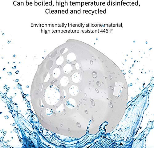 3D Silicone Mask Insert,Bracket for Inner Support Frame,Face Mask Cover Inner Support,Face Mask Frame Support Design for Adult Kids,Silicone Inner Support Frame for More Breathing Space(5 Pack,White)