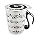 SDBING Musician Coffee MUG with Lid Staves Music Notes