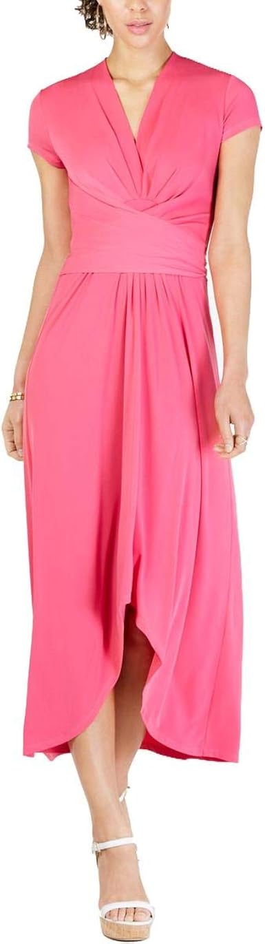 michael kors high low wrap dress