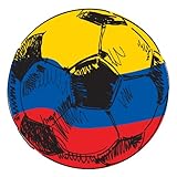 Colombia Flag Soccer Ball Sticker