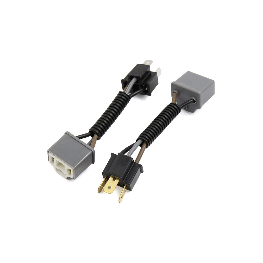 Sourcingmap 2pcs H4 Male A Femelle Connecteur Ceramique Projecteur Prise Adaptateur Pour Voiture Supports Auto Et Moto